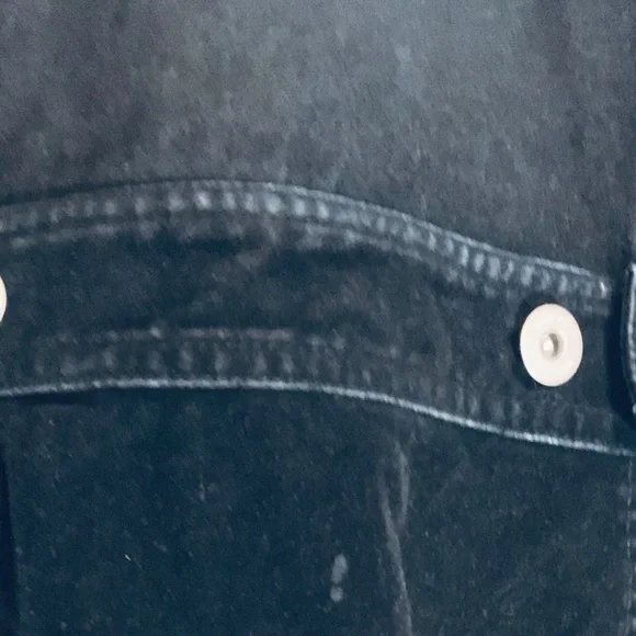 Liz Claiboure /LisJean Distressed Dark DenimJacket Sz Small - Picture 4 of 9